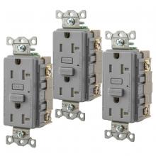 Hubbell Wiring Device-Kellems GFT20GY3 - 20A HUBBELL PRO GFR TR GRAY, 3PK