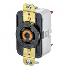 Hubbell Wiring Device-Kellems HBL2410ST - LKG RCPT, 20A 125/250V, L14-20R, BK, ST