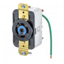 Hubbell Wiring Device-Kellems HBL2510ST - LKG RCPT, 20A 3PH 120/208V, L21-20R, BK,