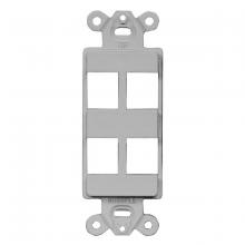 Hubbell Wiring Device-Kellems ISF4GY - PLATE, DECORATOR FRAME,4PORT,GY