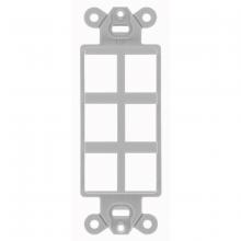 Hubbell Wiring Device-Kellems ISF6GY - PLATE, DECORATOR FRAME,6PORT,GY