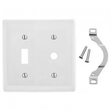 Hubbell Wiring Device-Kellems NP112W - WALLPLATE, 2-G, 1) TOG 1) .406" OPNG, GY