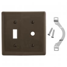 Hubbell Wiring Device-Kellems NP112 - WALLPLATE, 2-G, 1) TOG 1) .406" OPNG, BR