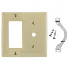 Hubbell Wiring Device-Kellems NP1226I - WALLPLATE, 2-G, 1) DEC 1) .406" OPNG, IV