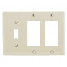 Hubbell Wiring Device-Kellems NP1262LA - WALLPLATE, 3-G, 1) TOG 2) DEC, LA