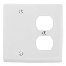 Hubbell Wiring Device-Kellems NP138W - WALLPLATE, 2-G, 1) DUP 1) BLANK, WH