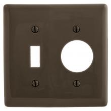 Hubbell Wiring Device-Kellems NP17 - WALLPLATE, 2-G, 1) TOG 1) 1.39" OPNG, BR