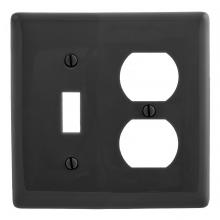 Hubbell Wiring Device-Kellems NP18BK - WALLPLATE, 2-G, 1) DUP 1) TOG, BK