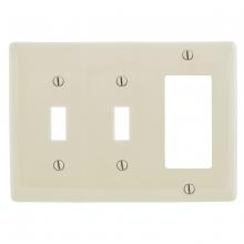 Hubbell Wiring Device-Kellems NP226LA - WALLPLATE, 3-G, 2) TOG 1) DEC, LA