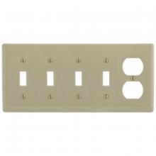 Hubbell Wiring Device-Kellems NP48I - WALLPLATE, 5-G,4) TOG 1) DUP IV