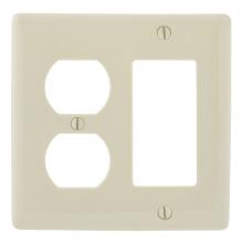 Hubbell Wiring Device-Kellems NP826LA - WALLPLATE, 2-G,  1) DUP 1) REC, LA