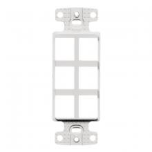 Hubbell Wiring Device-Kellems NS616W - PLATE, DECORATOR KEYSTONE FRAME,6PORT,WH