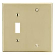 Hubbell Wiring Device-Kellems P113I - WALLPLATE, 2-G, 1) TOG 1) BLANK, IV