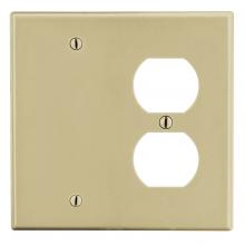 Hubbell Wiring Device-Kellems P138I - WALLPLATE, 2-G, 1) DUP 1) BLANK, IV