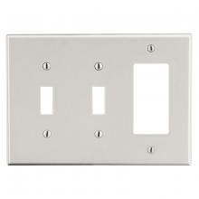 Hubbell Wiring Device-Kellems P226LA - WALLPLATE, 3-G, 2) TOG 1) DECOR, LA