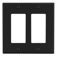 Hubbell Wiring Device-Kellems P262BK - WALLPLATE, 2-G, 2) DEC, BK