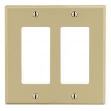 Hubbell Wiring Device-Kellems P262I - WALLPLATE, 2-G, 2) DEC, IV