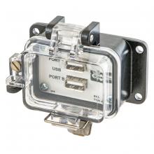Hubbell Wiring Device-Kellems P4XUSBA2C3 - PANEL-SAFE, DATA PORT, 2 USBA, 3' CABLE