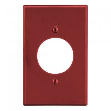 Hubbell Wiring Device-Kellems P720R - WALLPLATE, 1-G, 1.60" OPNG, RED