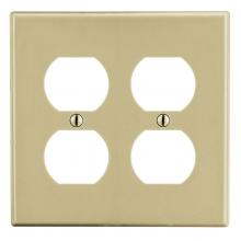 Hubbell Wiring Device-Kellems P82I - WALLPLATE, 2-G, 2) DUP, IV