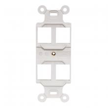 Hubbell Wiring Device-Kellems Q106W - STYLELINE DUPLEX OUTLET FRAME, 4 P,WH