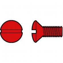 Hubbell Wiring Device-Kellems RA38RPK100 - W-PLATE SCREW, RED 100 PACK