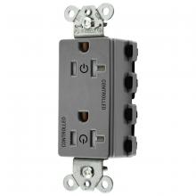 Hubbell Wiring Device-Kellems SNAP2162C2GYTRA - 2/2 SNAP CONTROLLED 20A 125V, TR DECO,GY