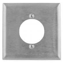 Hubbell Wiring Device-Kellems SS702 - WALLPLATE, 2-G, 2.15", 2 BOLT, SS