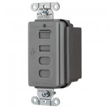 Hubbell Wiring Device-Kellems USB4ACGY - USB CHRGR 4 PORT 5AMP 5 TYPE C, GRAY