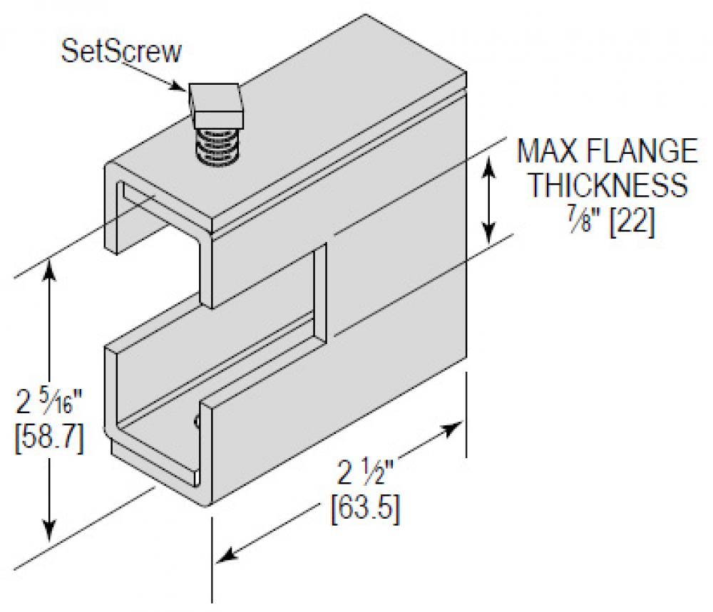 BEAM CLAMP 1/2&#34; ROD 7/8&#34; FLNG