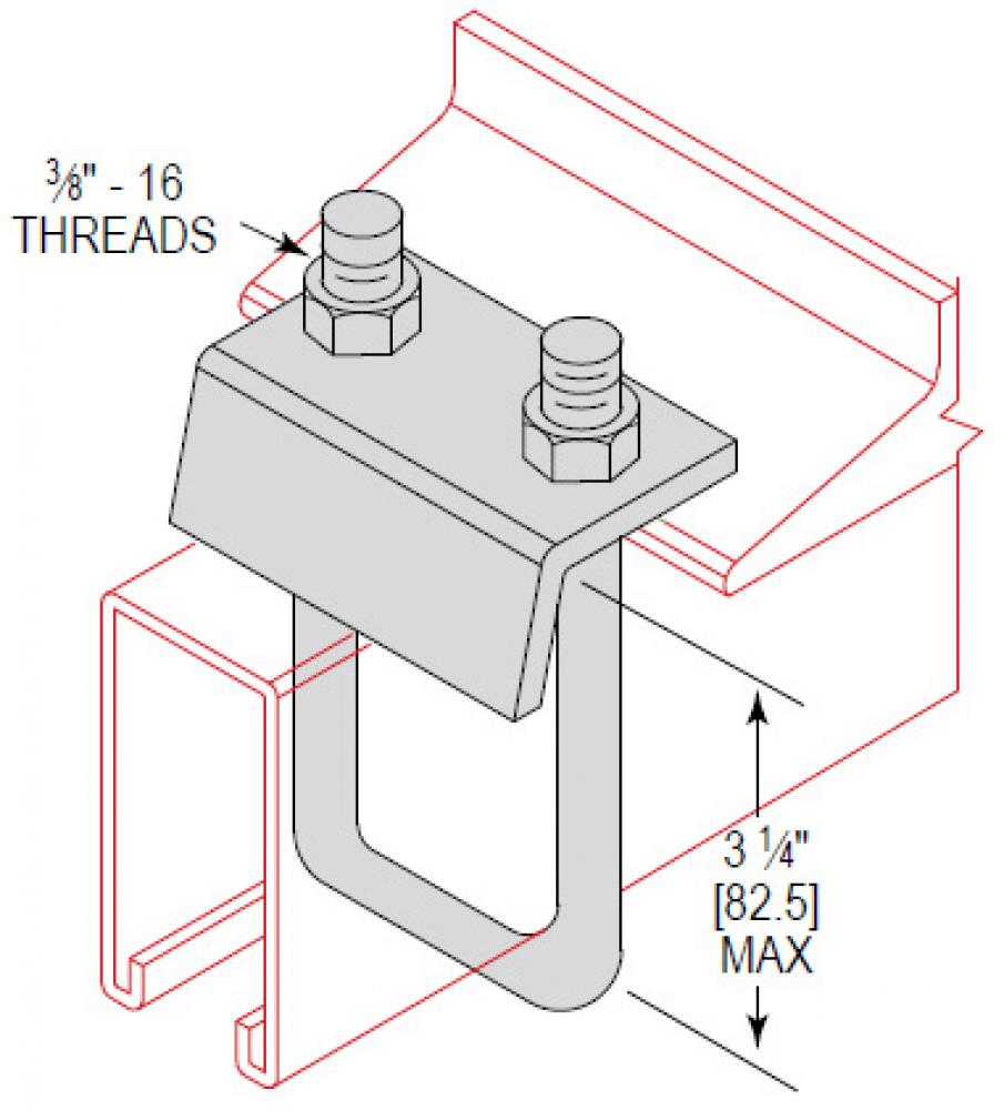 BMCLMP UBLT FOR 13/16&1-5/8 SS