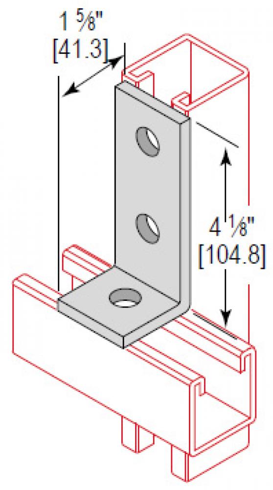 3 HOLE LONG CORNER ANGLE SS