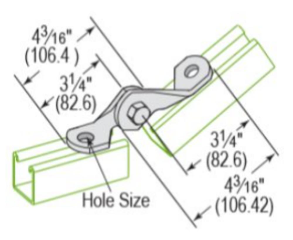 2 HOLE ADJUSTABLE CORNER ANGLE