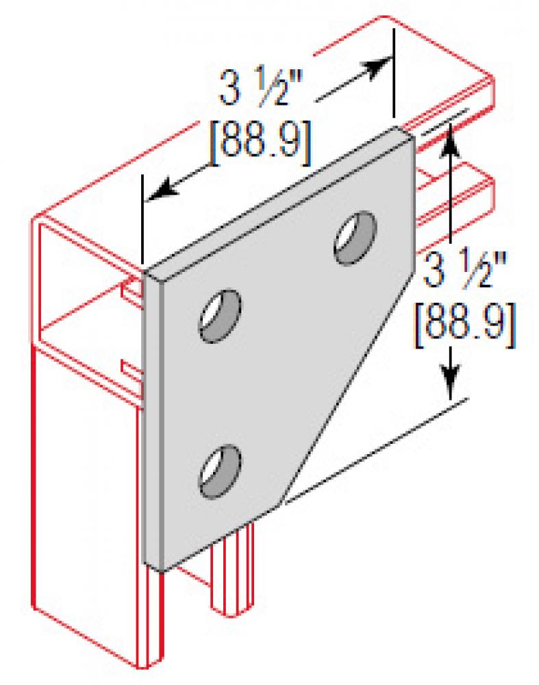 3 HOLE CORNER GUSSET PLATE