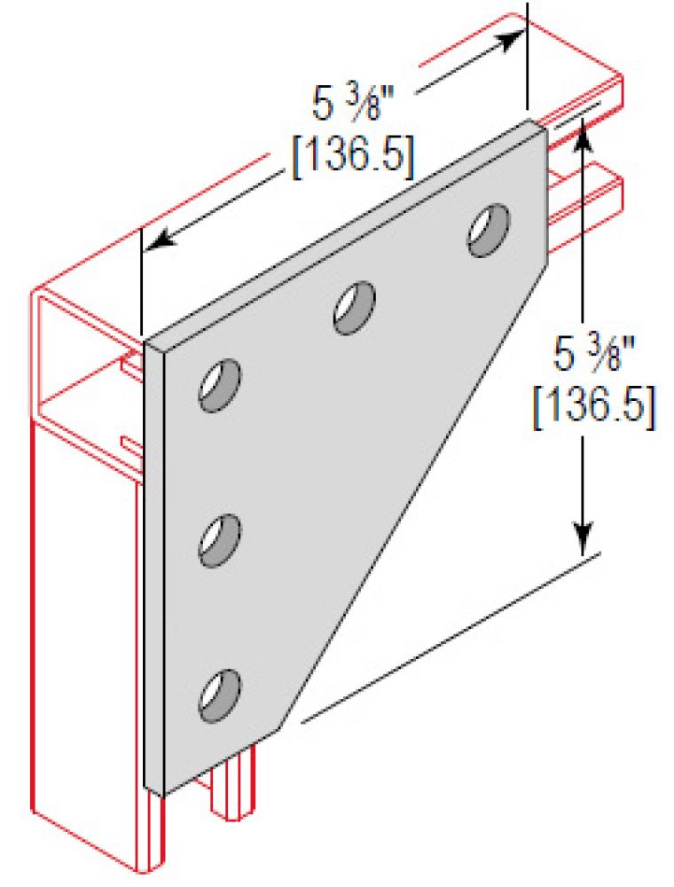 5 HOLE CORNER GUSSET PLATE