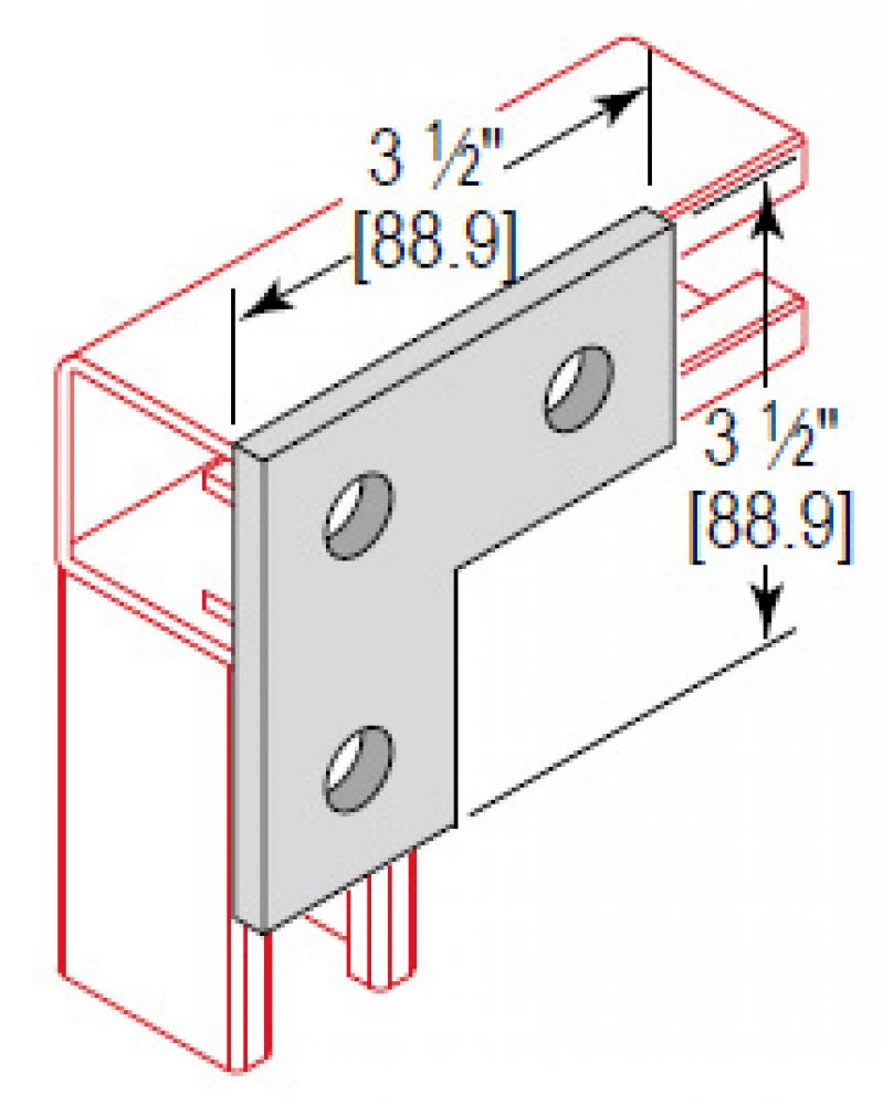 3 HOLE CORNER PLATE