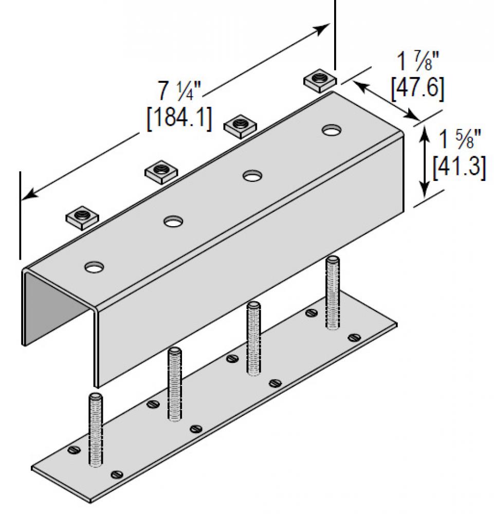 CHNL SPLCE ASSY 4 HOLE W/ STUD