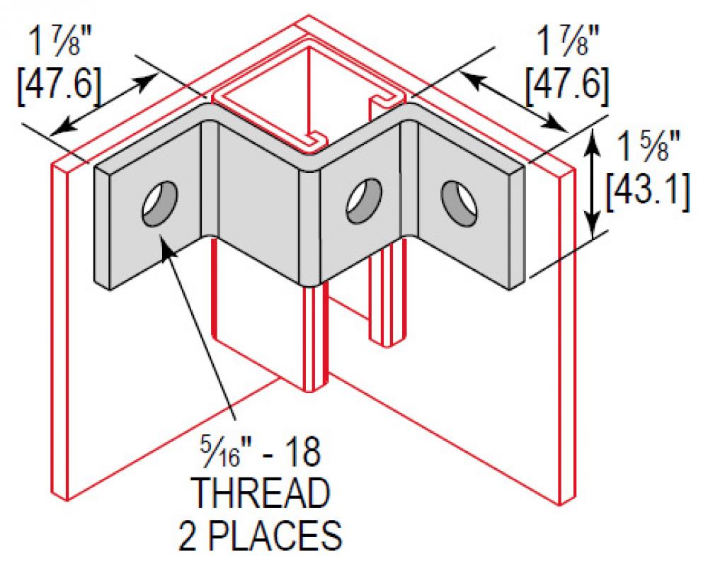 Z FITTING CORNER BRACE 3 HOLE