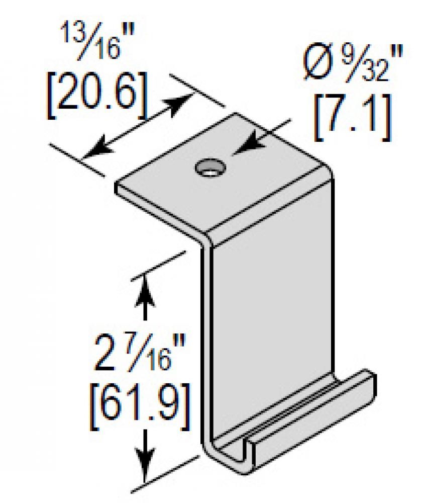 Z FITTING CHNL HANGER 2-7/16