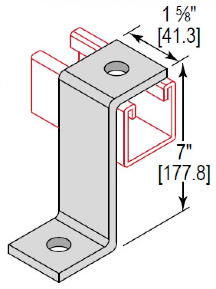 Z FITTING 2 HOLE SUPPORT 7&#34;