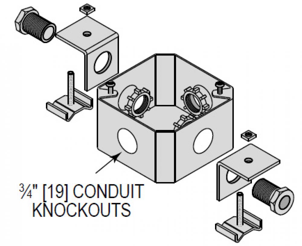 JUNCTION BOX UNV 2 CONN OPP