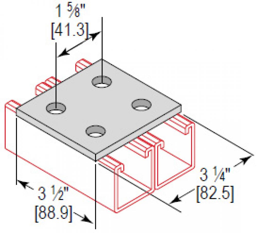 4 HOLE SPLICE PLATE PARALLEL