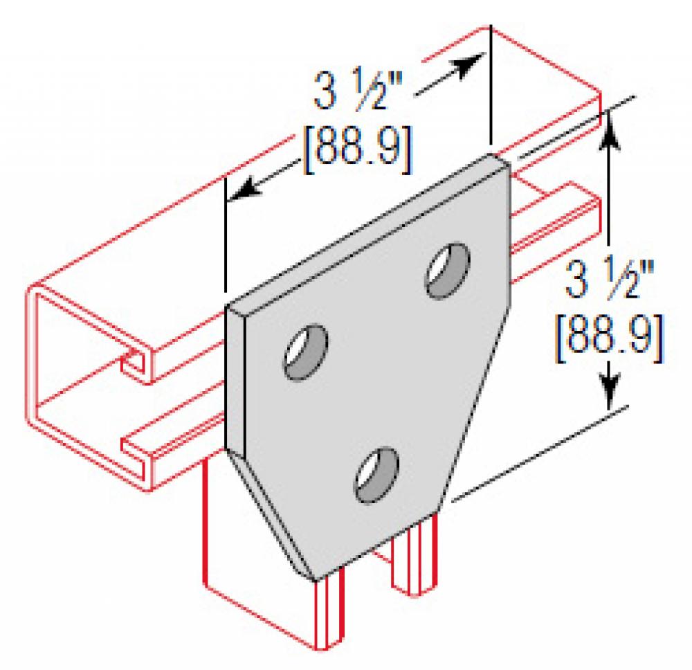 3 HOLE TEE GUSSET PLATE