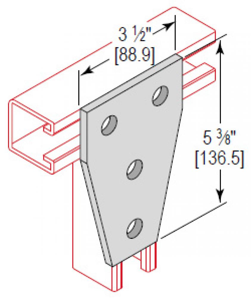 4 HOLE TEE GUSSET PLATE