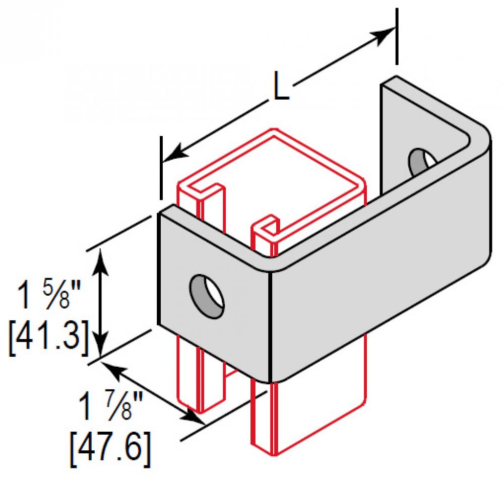 U-FITTING CLEVIS 2 HOLE 4&#34;