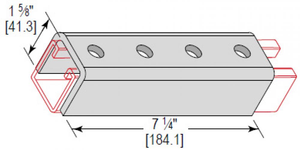 U-FTNG SPLCE 4 HOLE 1-5/8 CHNL