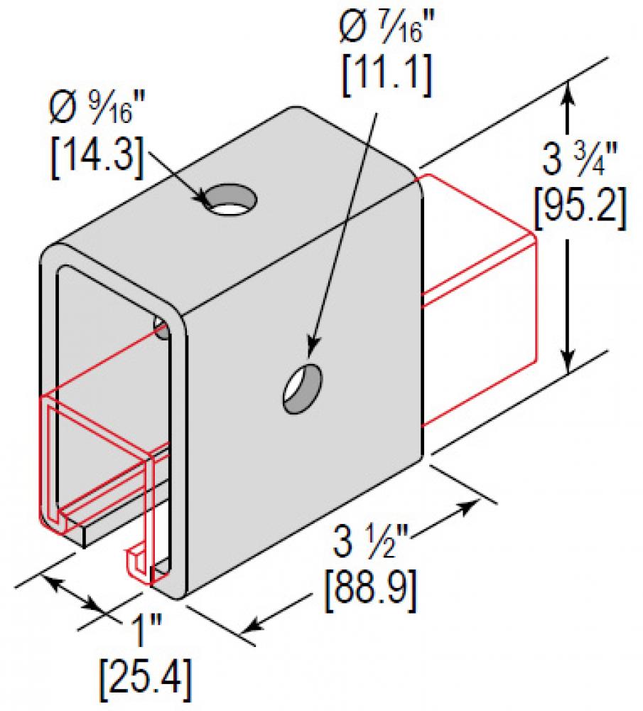 U-FTNG TROLLEY SUPP 3 HOLE HD