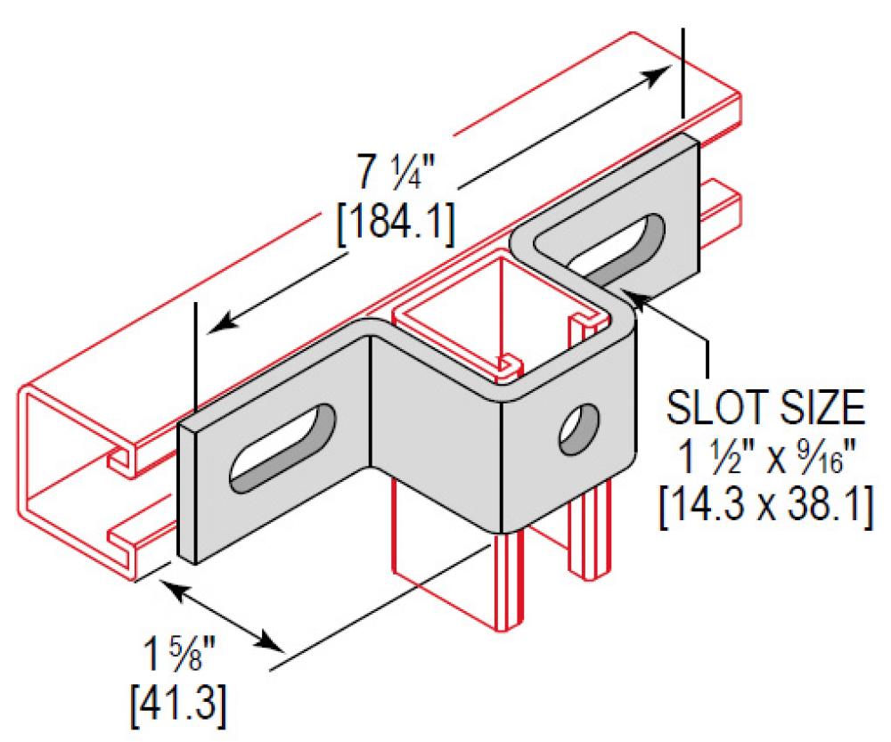 UFTNG X 1HOLE 2SLT 1-5/8x7-1/4