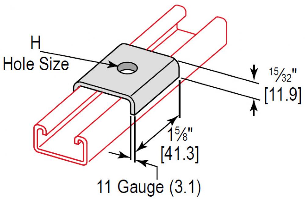 U-SHAPED WASHER 5/8