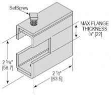 Minerallac BC5087EG - BEAM CLAMP 1/2" ROD 7/8" FLNG